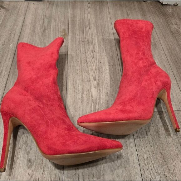 Olivia Ferguson Women's Elegant High Stiletto Heel Soft Faux Suede Boots sz 9 - Picture 9 of 14